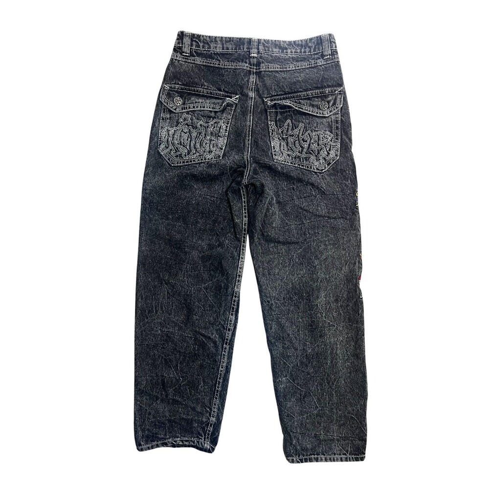 Ninth Hall Ambush Cotton Baggy Jeans Panther Snake Embroidered Denim Pants Black - Picture 4 of 11